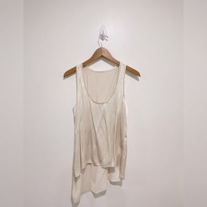 Beige Satin Effect Tank Top